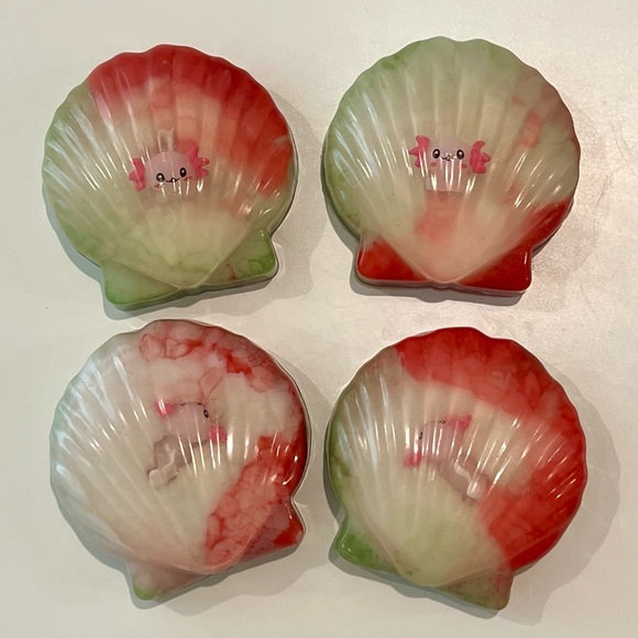 Hand Crafted “Axolotl Surprise” Aloe Vera Soap - Sparkling Apple Blossom - Picture 2 of 3